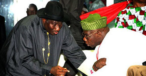 President Jonathan and Chief Obasanjo