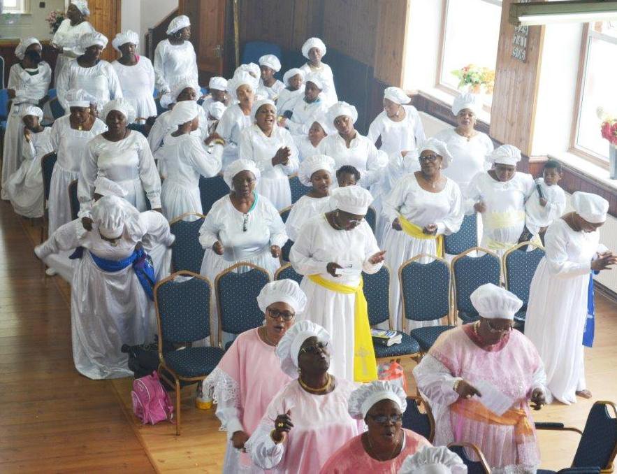 A cross-section of the church congregation during the service