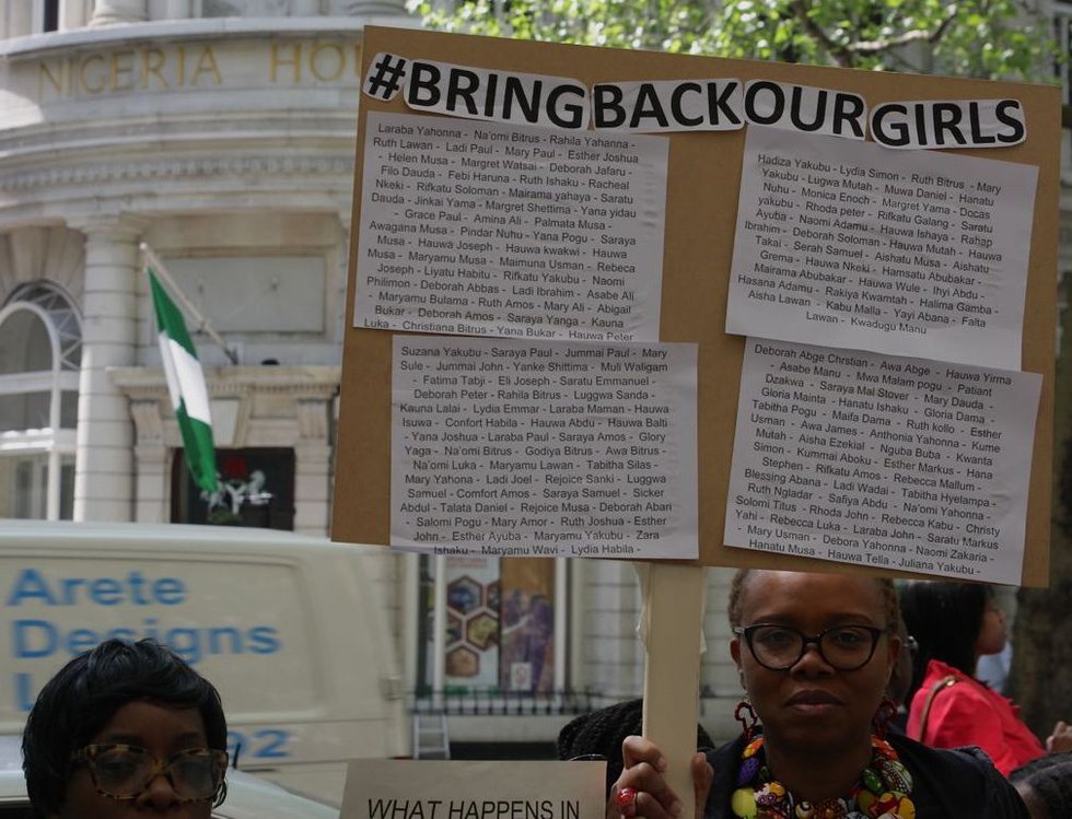 The #BringBackOurGirls protest took place in London on Monday with another billed for Friday May 9 outside the Nigeria High Commission