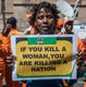 Protests outside court as the Pistorius trial verdict was being delivered