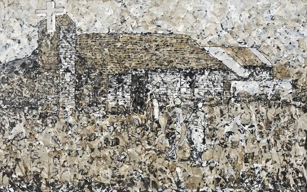 'Church' by Mbongeni Buthelezi. Of his art he says he is interested in - (finding) the details close up, but also see the whole story as you view it from afar.