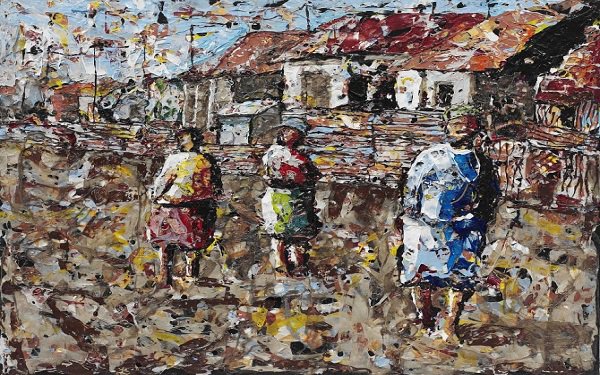 'Winter in Kliptown' by Mbongeni Buthelezi, exhibited at the Seippel Gallery in Koln, Germany.