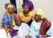 The celebrant poses with her dad - Pa Olunlade and his wife