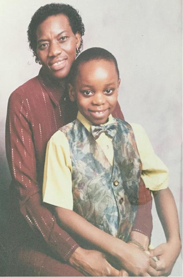 A younger Matthew Kitandwe and his mother Rose