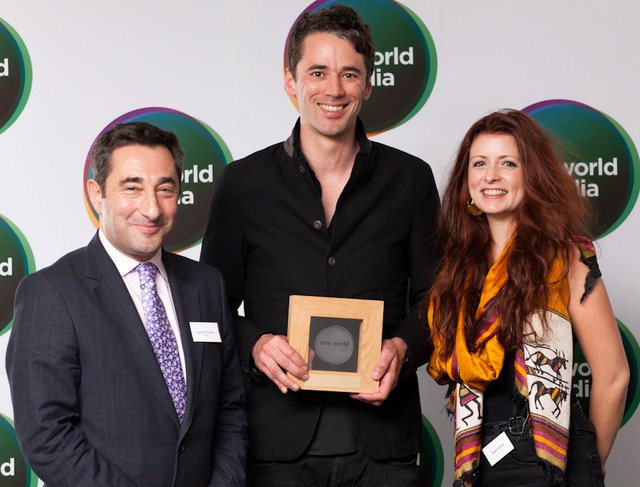 Television Documentary Award - From left, Jonathan Charles, EBRD, Dan Edge, Mongoose Pictures, and Sasha Achilli, Producer