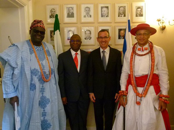 Oba Osiberu, Mr Ogah, Israel Ambassador and Chief Richmond MacGray.jpg