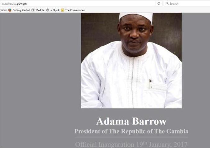 Gambia State House Website screenshot