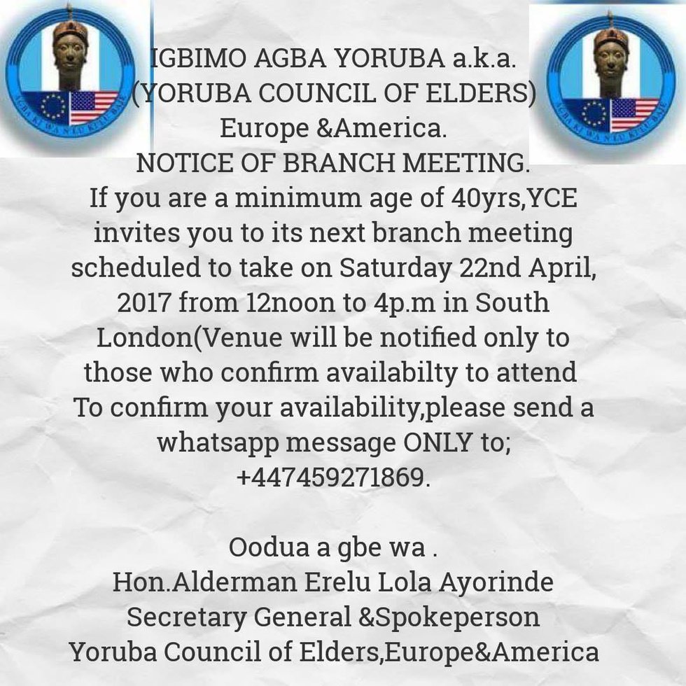 Yoruba Council of Elders meeting 220417
