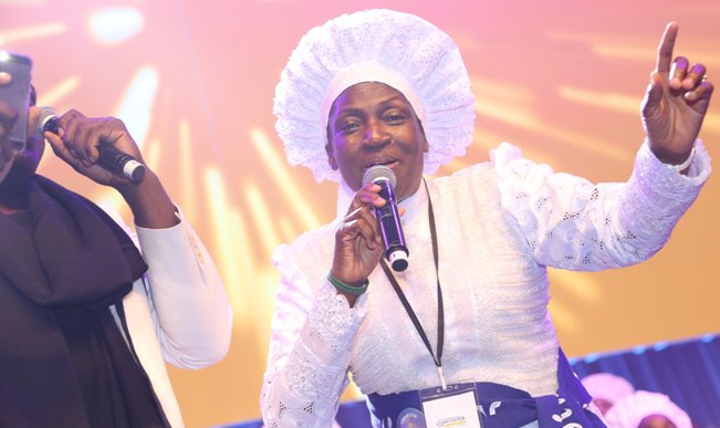 Rev Esther Ajayi performing with Muyiwa Riversongz.jpg