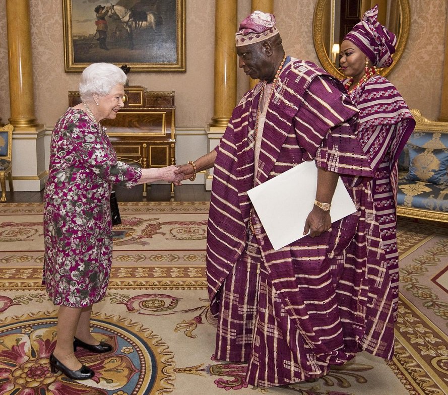 The Queen received and held an audience with the new Nigeria High Commissioner to UK, H.E. Mr George Adesola Oguntade at Buckingham Palace
