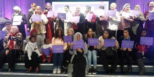 Celebrating International Women's Day in Oldham, Greater Manchester