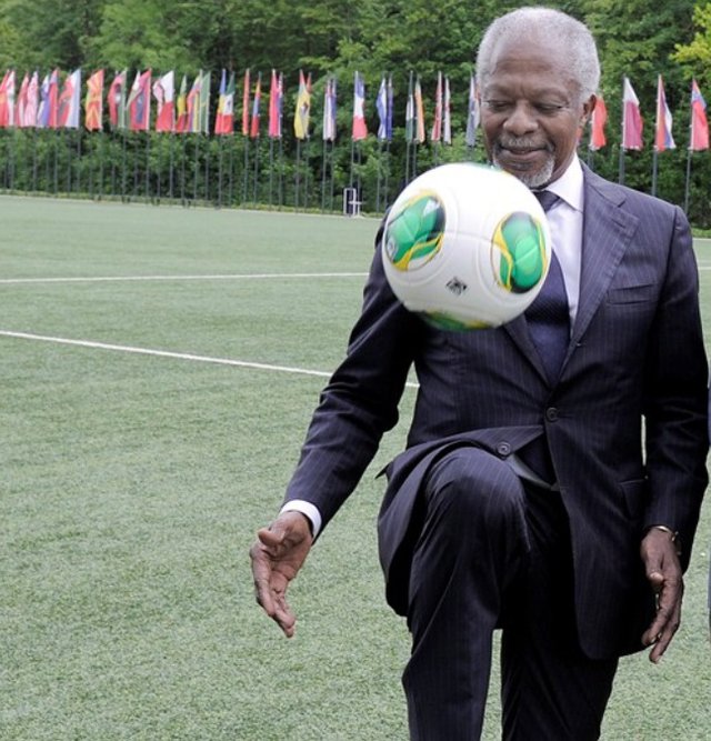 Kofi Annan at the Home of FIFA