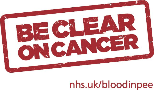 Be Clear on Cancer BCOC blood in pee logo