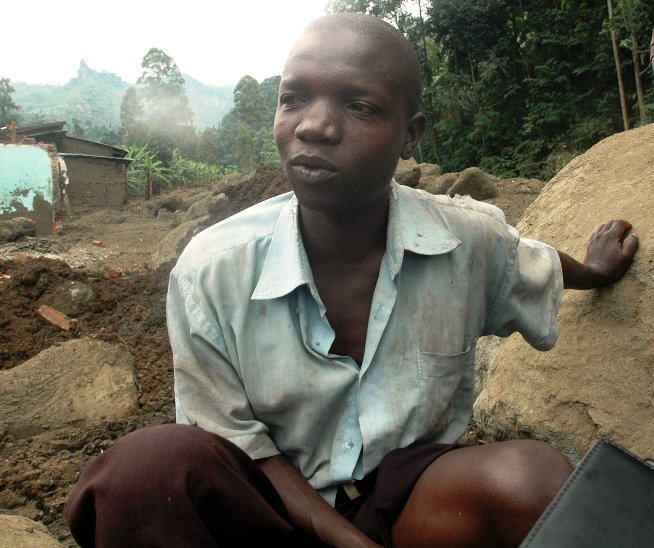 Simon Mashipwe who lost a shop and rentals seated in the boulders that destroyed several trading centres in Bududa