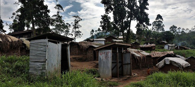 A site for Internally-displaced persons in the Democratic Republic of the Congo.