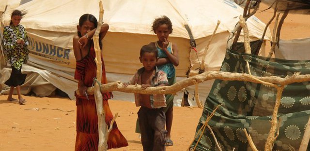 Drought has affected residents of the Mbera refugee camp, Mauritania, in the Sahel region of Africa