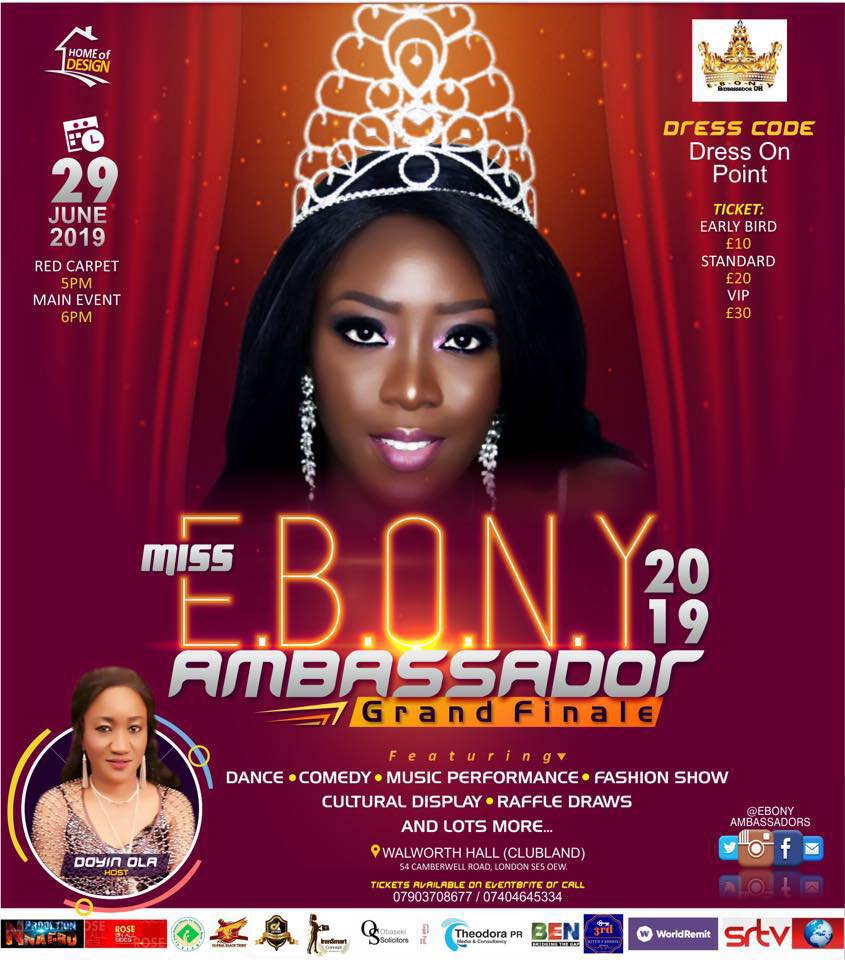 Miss E.B.O.N.Y Ambassador Grand Finale 2019