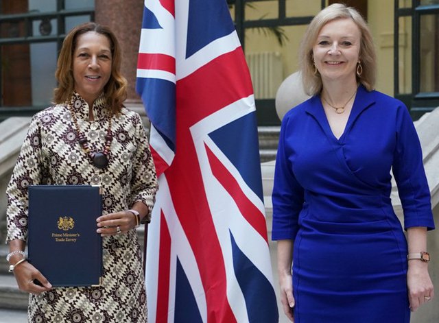 Helen Grant MP (left) with Liz Truss - Secretary of State for International Trade
