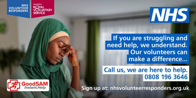 NHS Volunteer Responders urgently needed. Help support your community