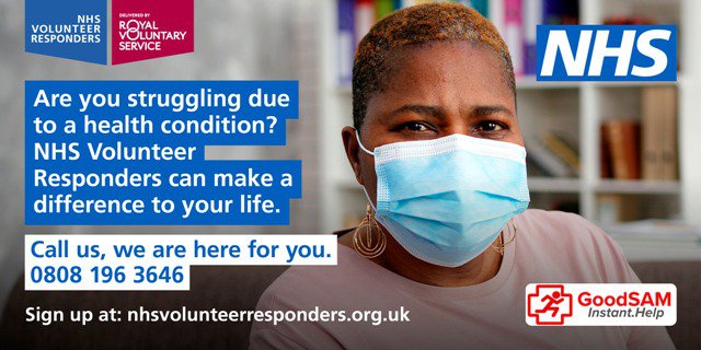 NHS Volunteer Responders are here for you. Find out how we can help