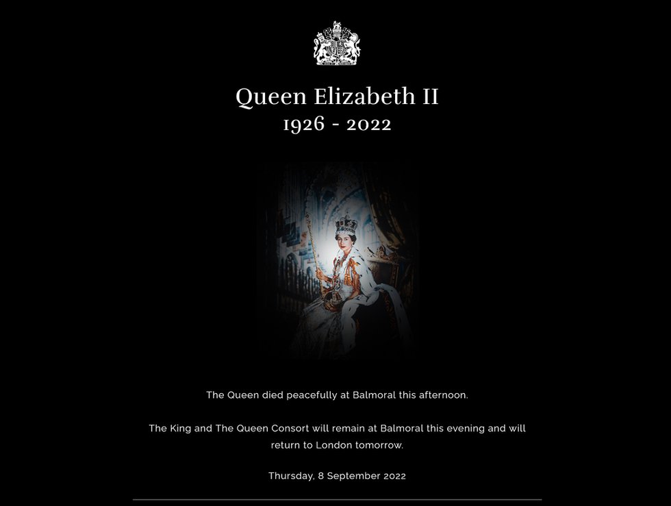 The Queen of England has died...