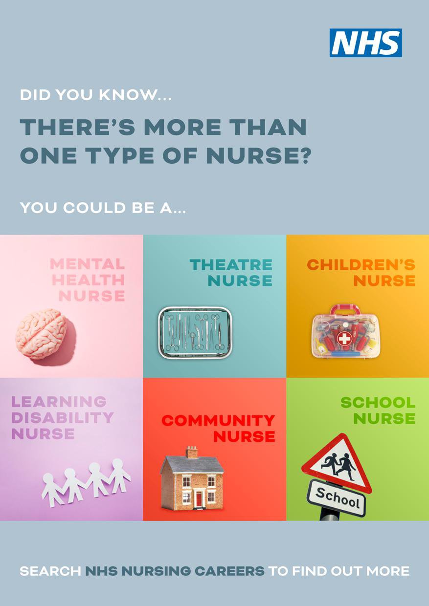 NHS nursing careers Infographic 0823