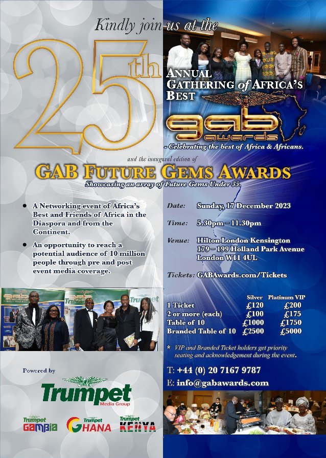 25th GAB Awards flyer