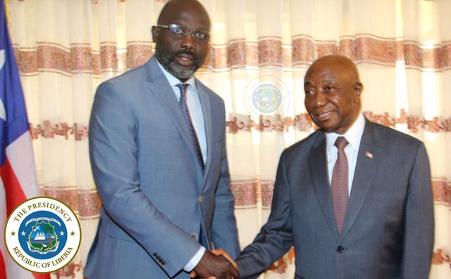 Liberia's former President George Weah and current President Joseph Boakai
