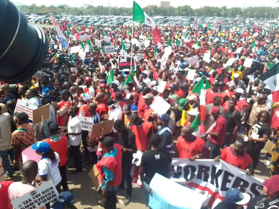 National protest against economic hardship organised by Nigeria Labour Congress
