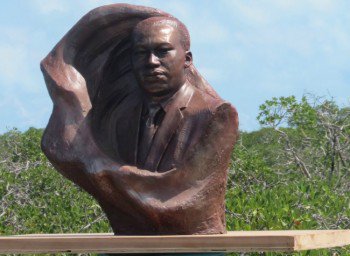 Dr King's bust in Bimini