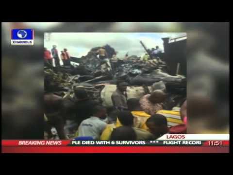 Video from Lagos plane crash site